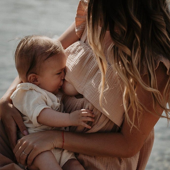 Robe Longue d'Allaitement Summ'her Mama Nude - XL (You&Milk) - Couverture