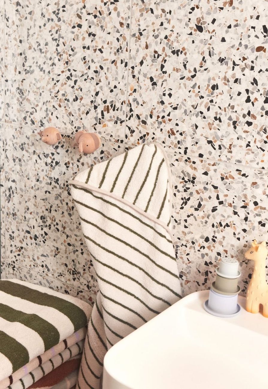 Serviette de bain blanc en coton organique H100x100cm (OYOY Living Design) - Couverture