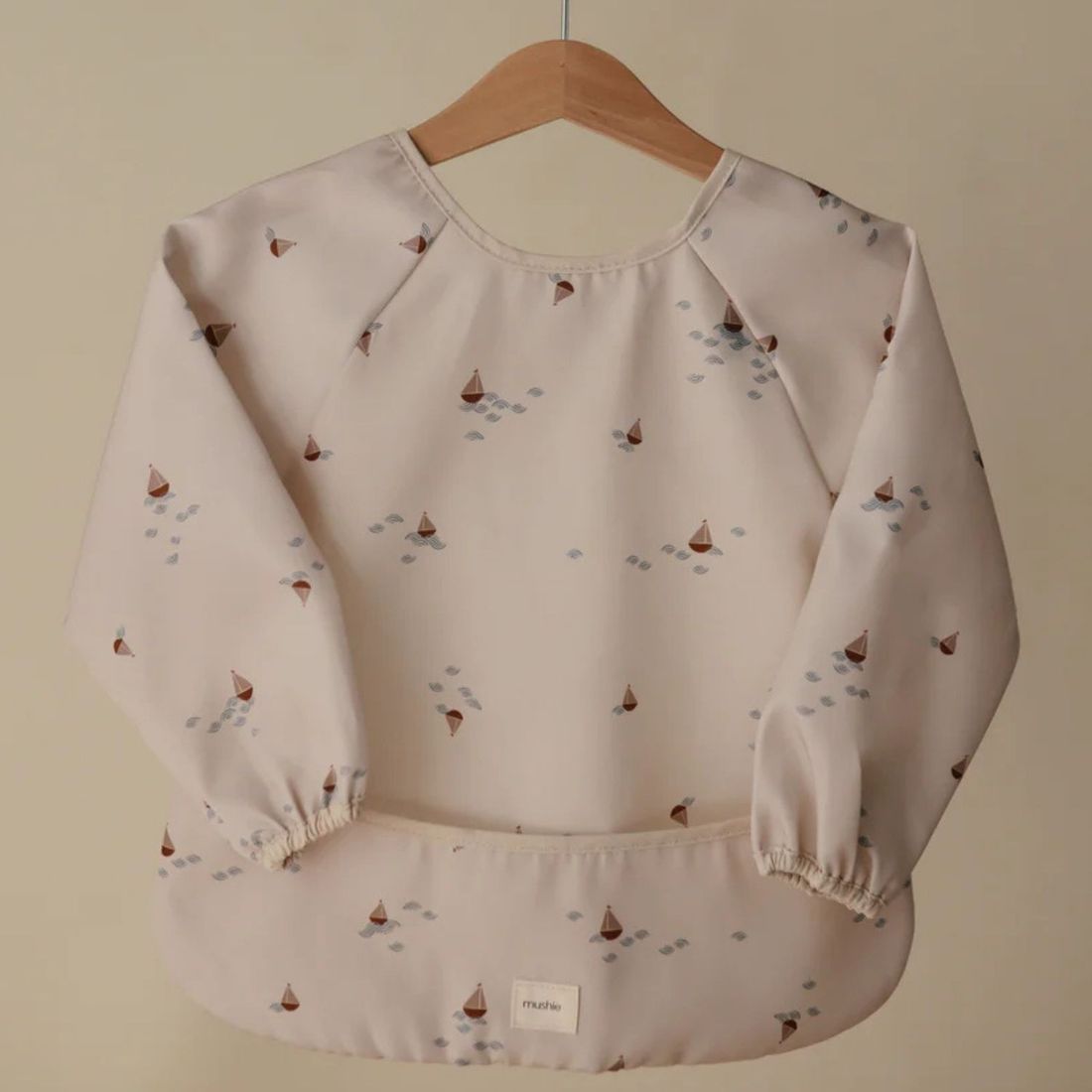 Mushie - Bavoir à manches longues Boats (6-24 mois)