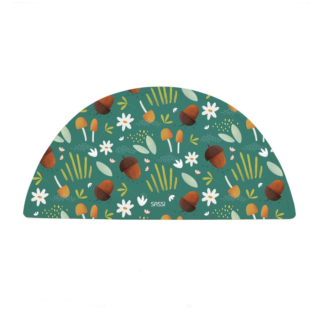 Set De Table En Silicone Animaux Vert Paon (Sassi) - Couverture