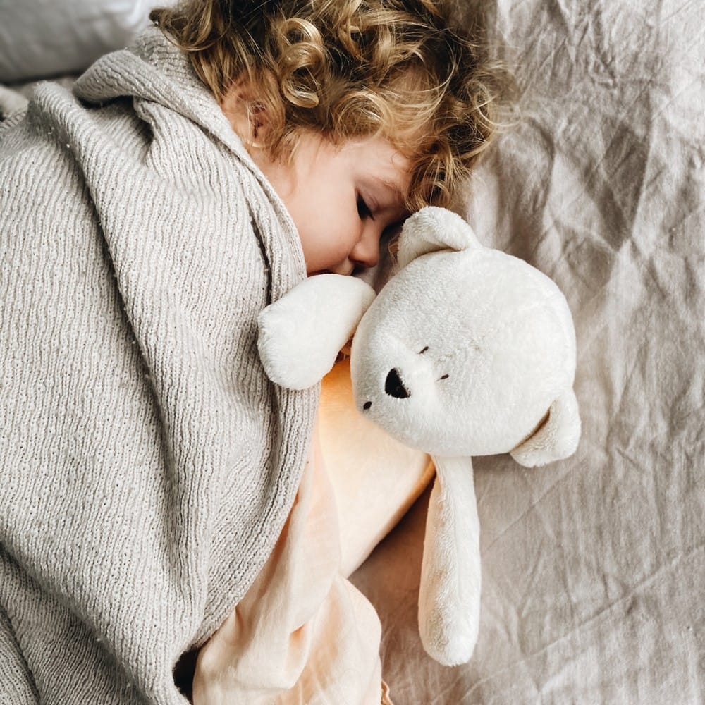 Peluche veilleuse Ours douceur crème (Moonie) - Couverture