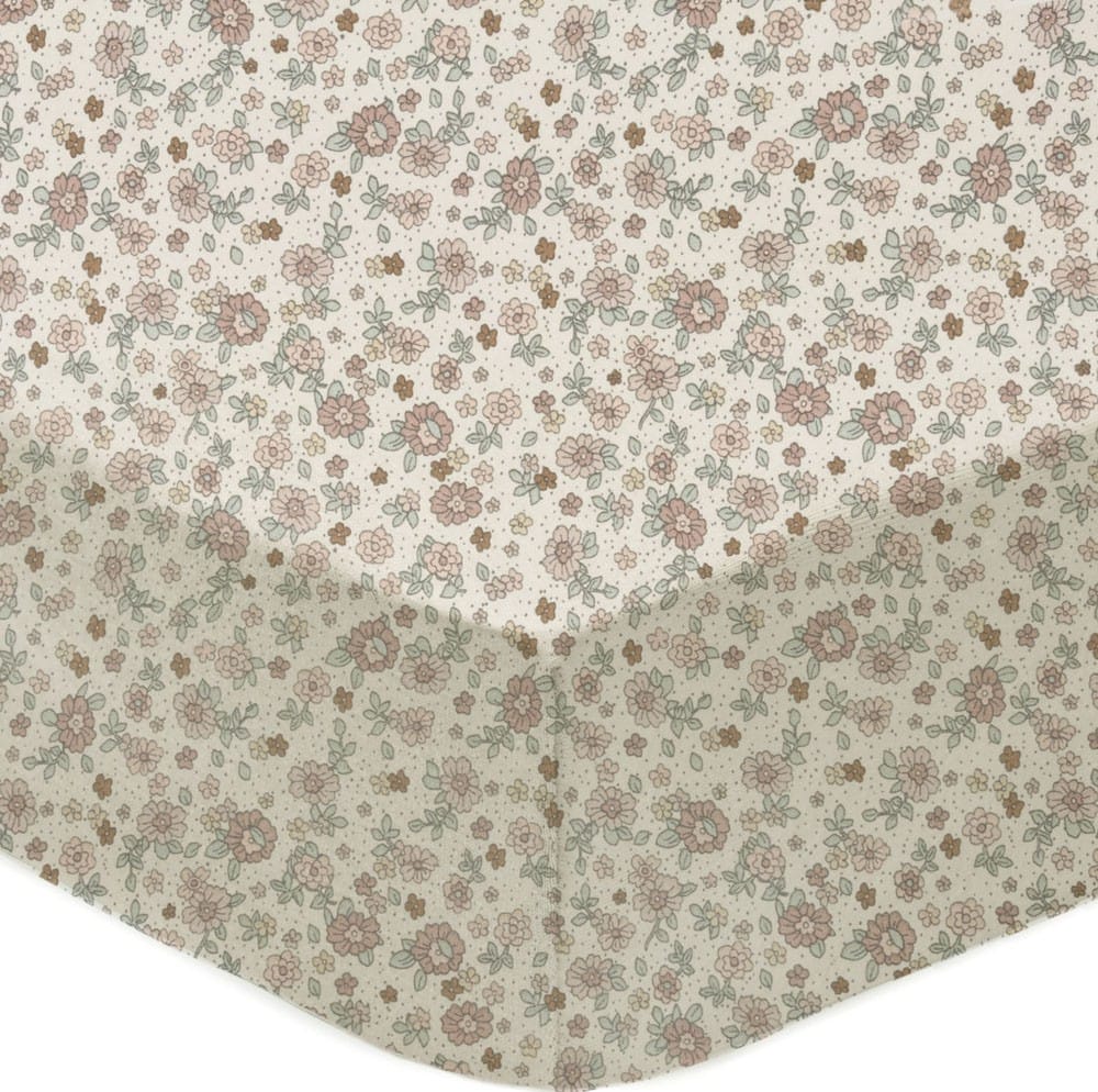 Drap-housse Jersey retro flowers (Jollein) - Couverture