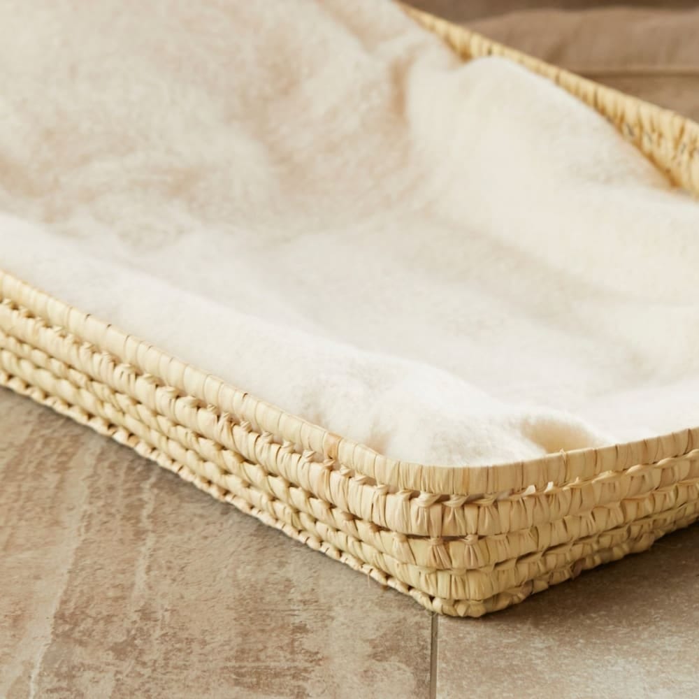 Home Maison - Panier à langer osier rectangle osier naturel 75 x 45