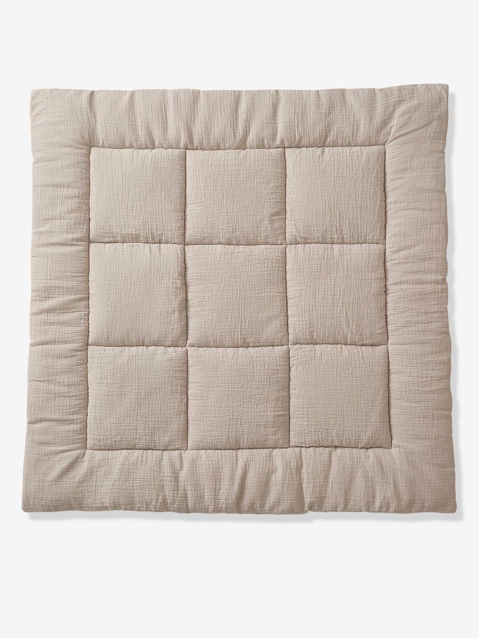 Tapis de sol / Fond de parc uni gaze et percale de coton taupe (Vertbaudet) - Couverture