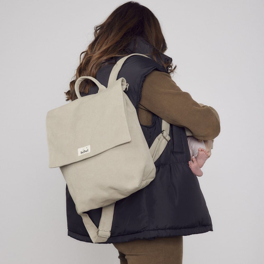 Sac à dos à langer Nomade Beige (BEBEL) - Couverture