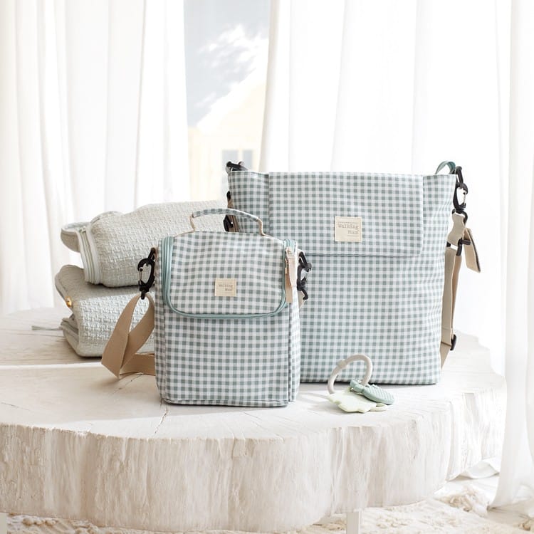 Sac repas isotherme I Love Vichy vert (Walking Mum) - Couverture