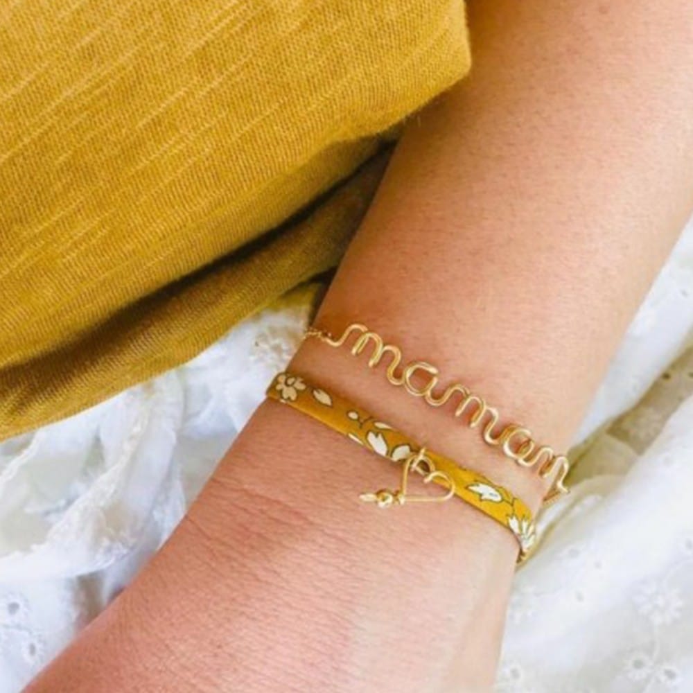 Bracelet chaîne Maman S (goldfilled jaune 14 carats) (Padam Padam) - Couverture