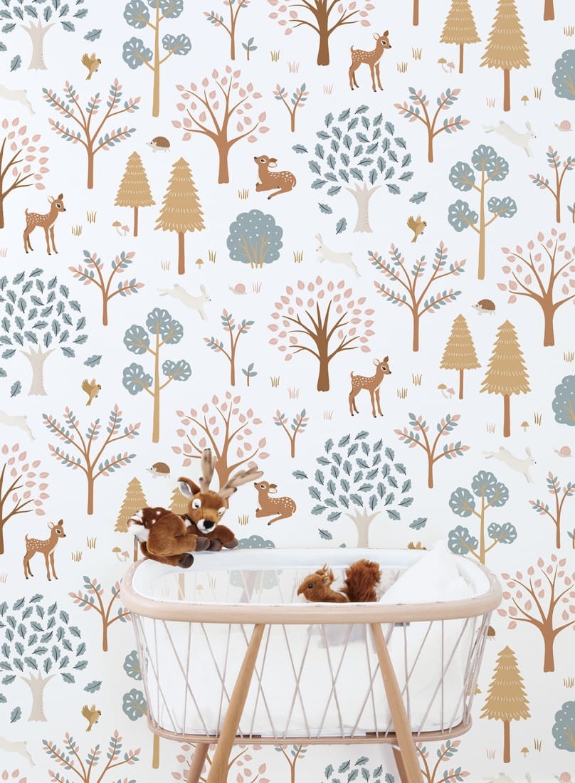 Papier peint enfant motif forêt 50 cm x 10 m (Lilipinso) - Couverture