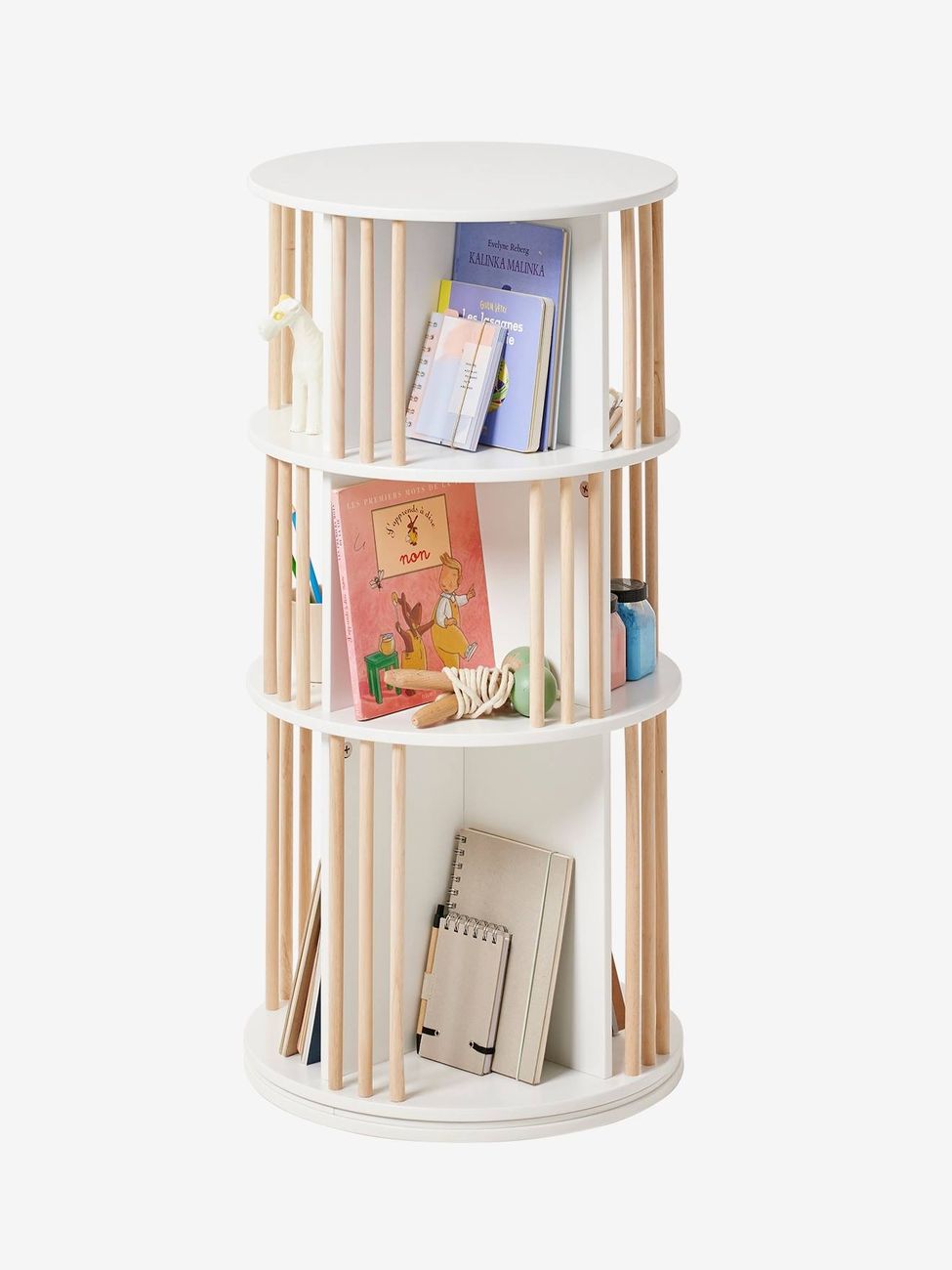 Bibliothèque tournante 3 Étages blanc (Vertbaudet) - Couverture