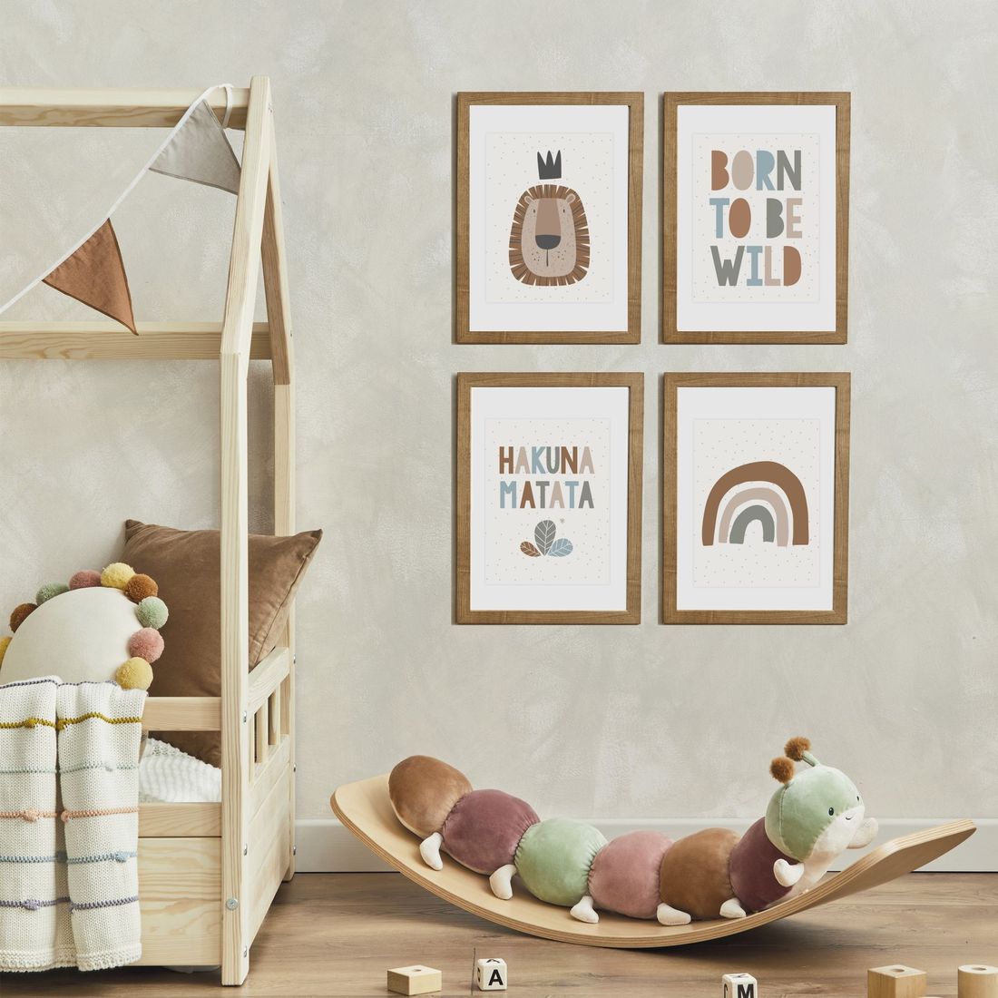 Hakuna matata affiche murale pour enfants beige 21x30cm (Nicolasito) - Couverture
