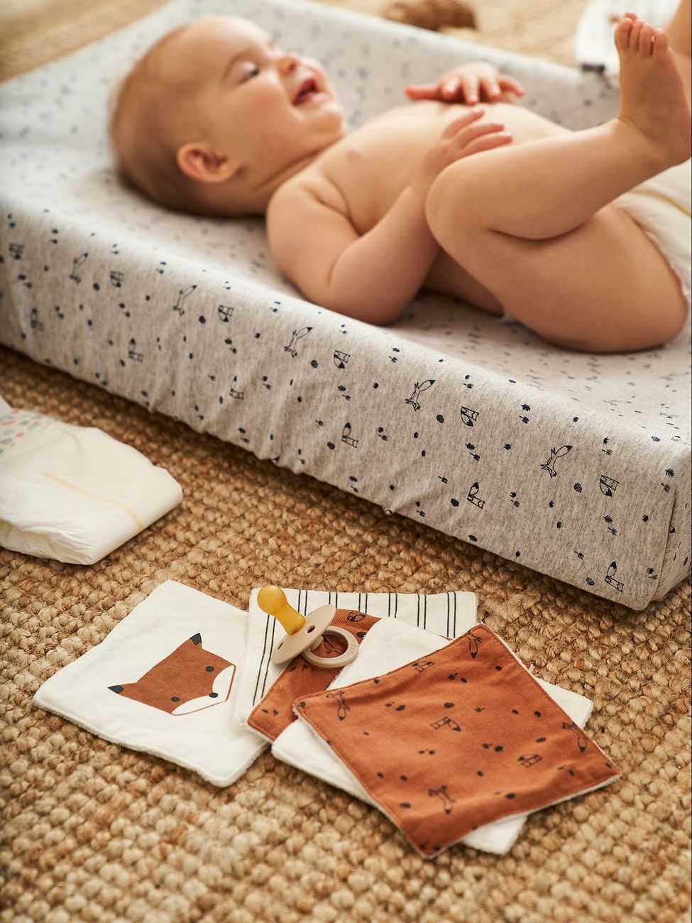 Lot de 6 lingettes lavables lot renard (Vertbaudet) - Couverture