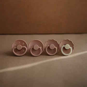 Lot de 2 sucettes silicone T1 Daisy Night blush/cream - Rose (Frigg) - Couverture