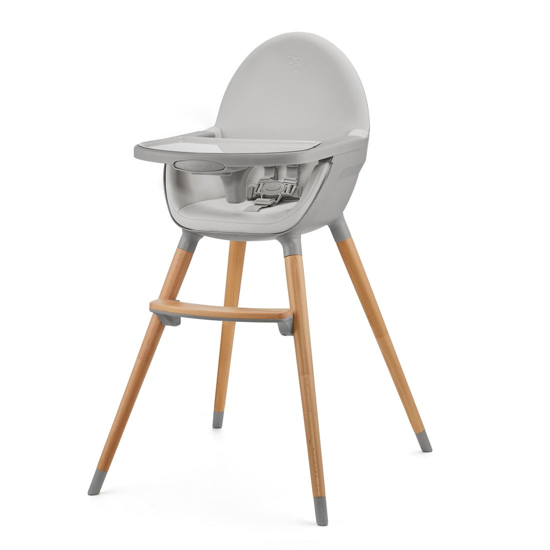 Chaise Haute Évolutive 2en1 Fini 2 , Fauteuil Enfant, Chaise Bébé Enfant, Réglable, Design Universel Gris (Kinderkraft) - Couverture