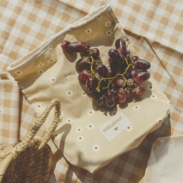 Sac à repas imperméable Eco Sunshine fleur Daisies (Nobodinoz) - Couverture