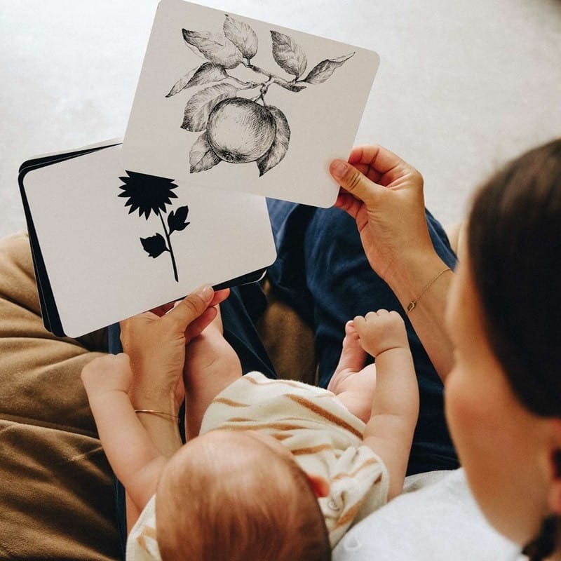20 cartes contrastées en noir & blanc (Observe Montessori) - Couverture