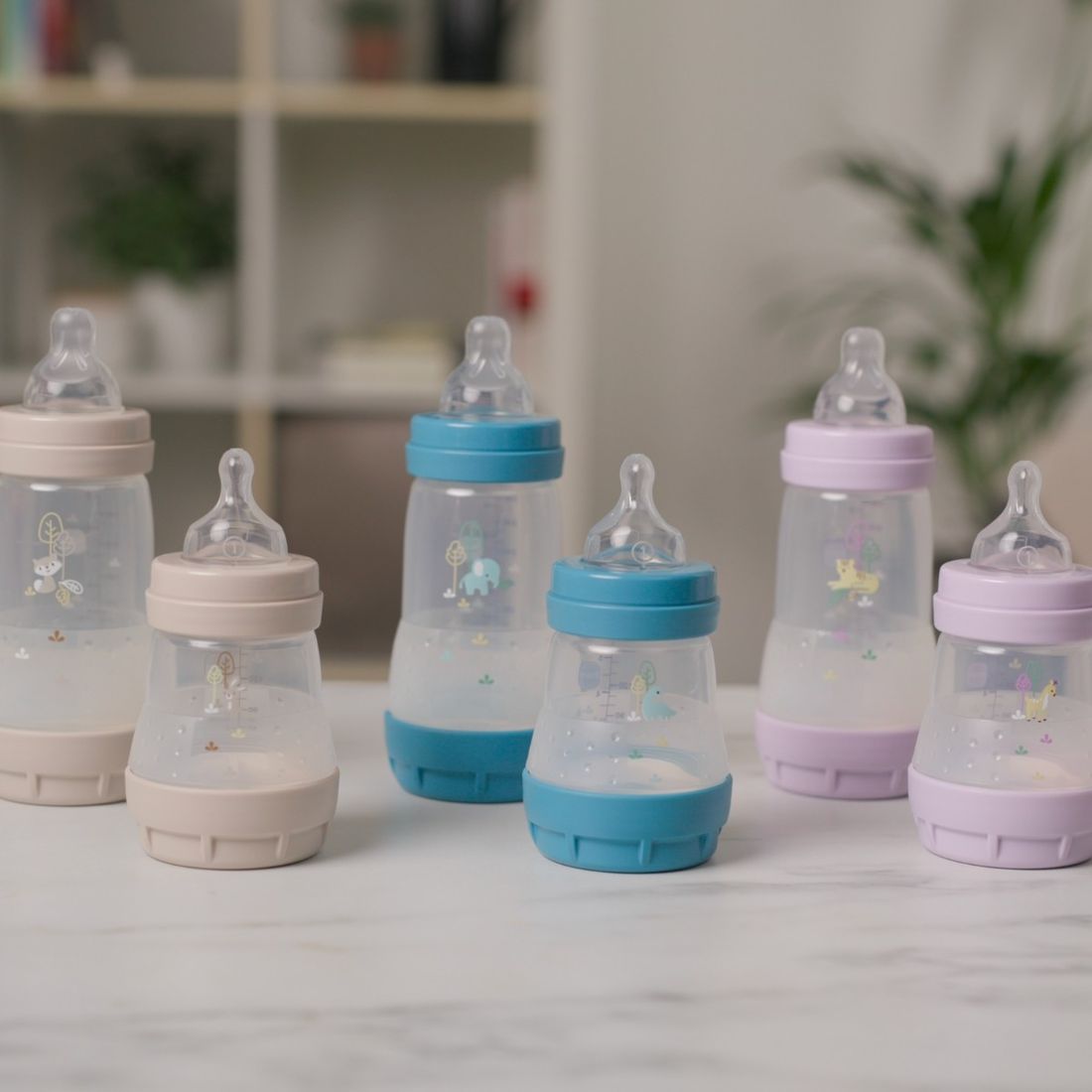 3 biberons Easy Start 260ml Océan+Océan+Sable Tétine débit 2 (Mam) - Couverture