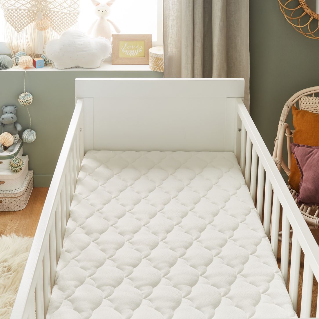 Matelas bébé housse en viscose douce 60x120x10 (P'Tit Lit) - Couverture