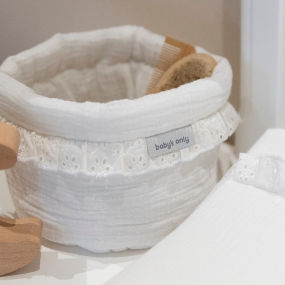 Panier De Toilette Calm Blanc (20 X 20 Cm) Blanc (Baby's Only) - Couverture