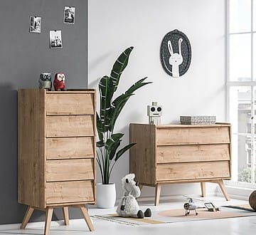 Commode et Plan à Langer Vintage - Chêne (Vox Meubles) - Couverture