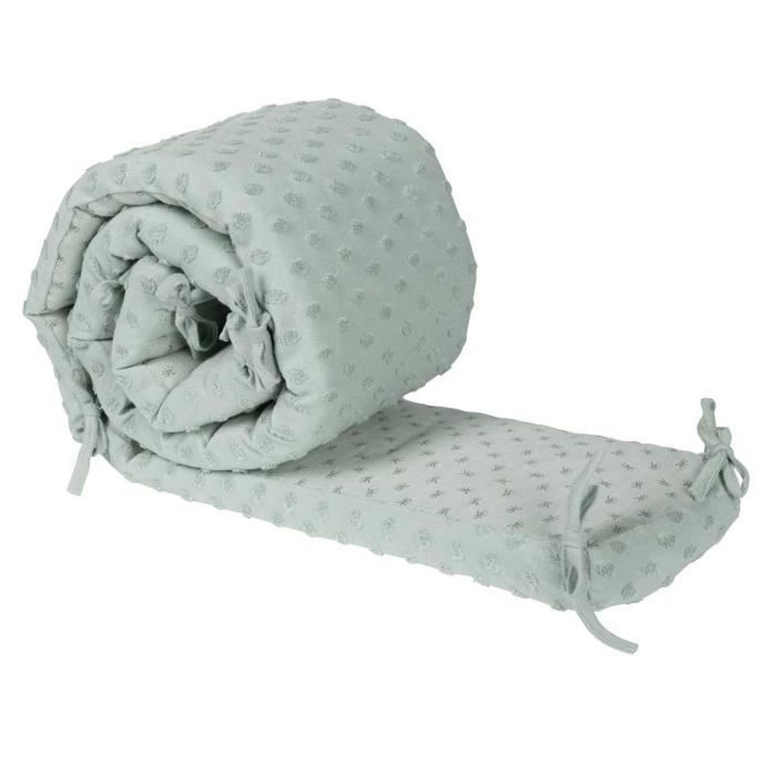 Tour de lit bébé 60x120 et 70x140 en coton bio vert (Roba) - Couverture