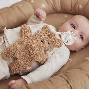 Doudou Attache Tétine Teddy Bear - Biscuit (Jollein) - Couverture