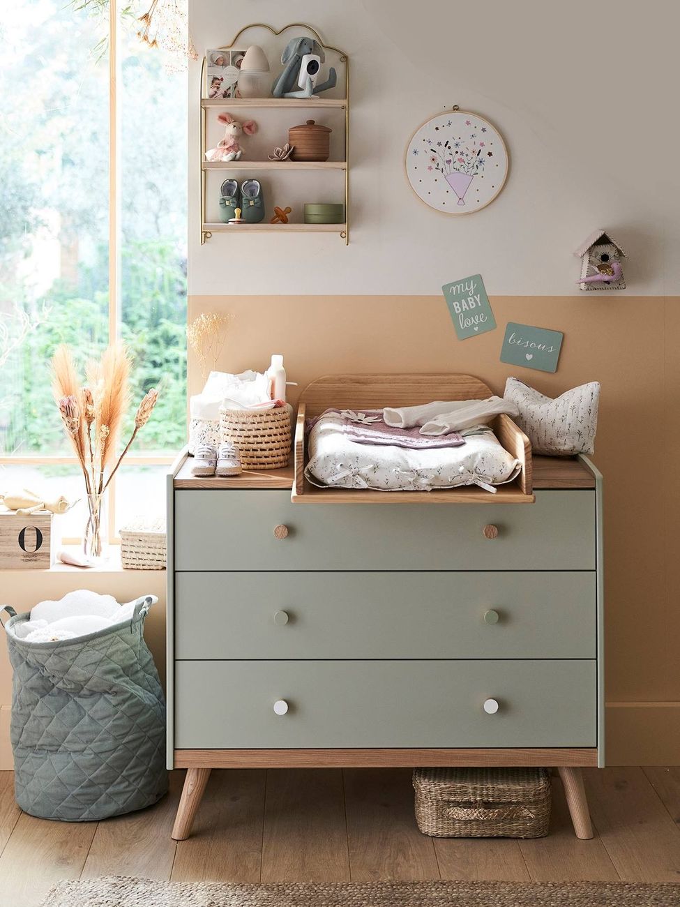 Commode avec poignées personnalisables LIGNE CONFETTI vert (Vertbaudet) - Couverture