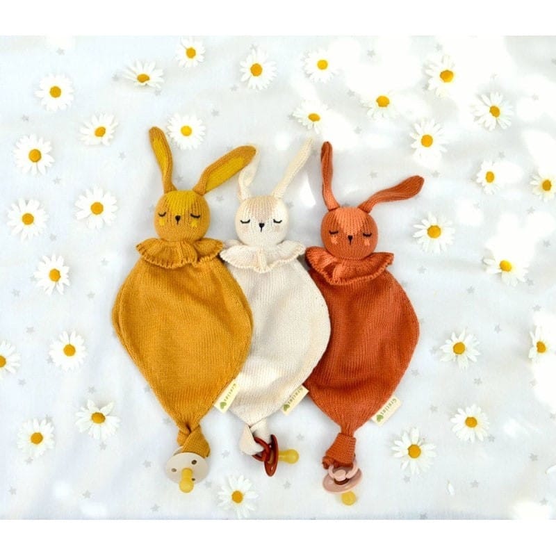 Doudou attache-tétine lapin terracota (LERO LERO KID) - Couverture