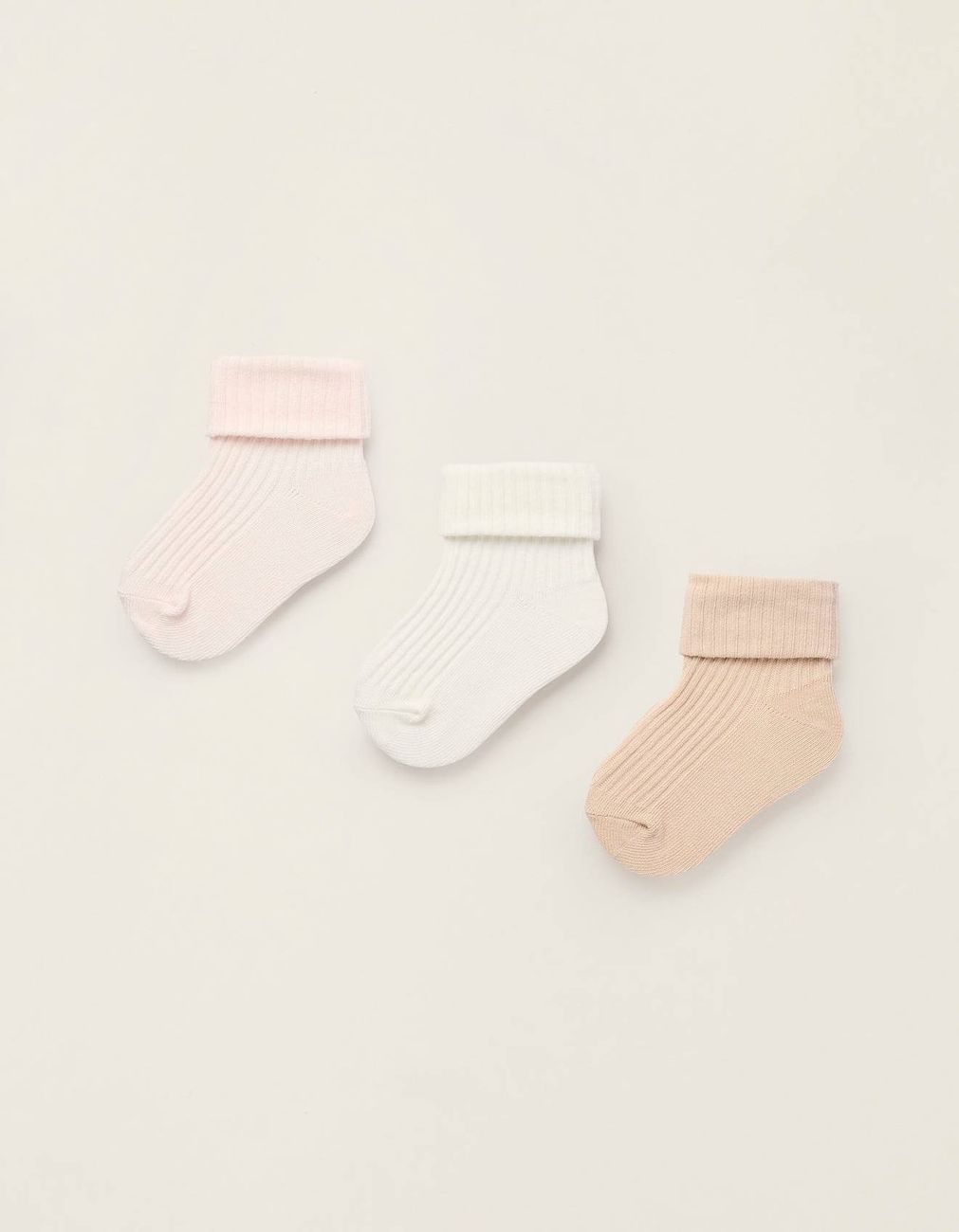 Pack 3 Paires De Chaussettes Côtelées Rose (Zippy) - Couverture