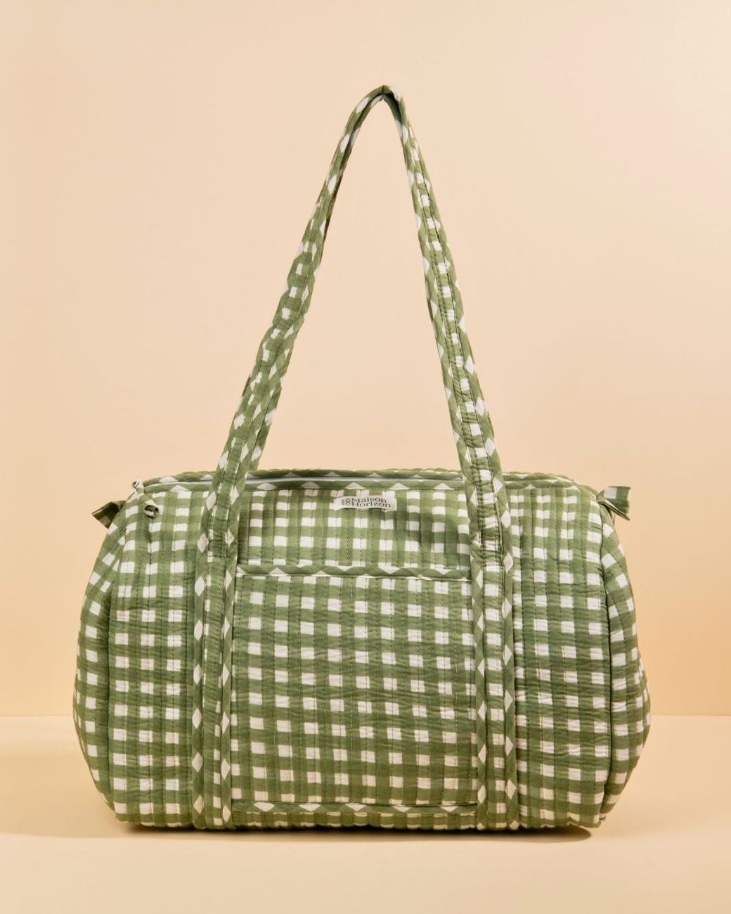 Sac à langer Sunee vichy kaki (Maison Horizon) - Couverture